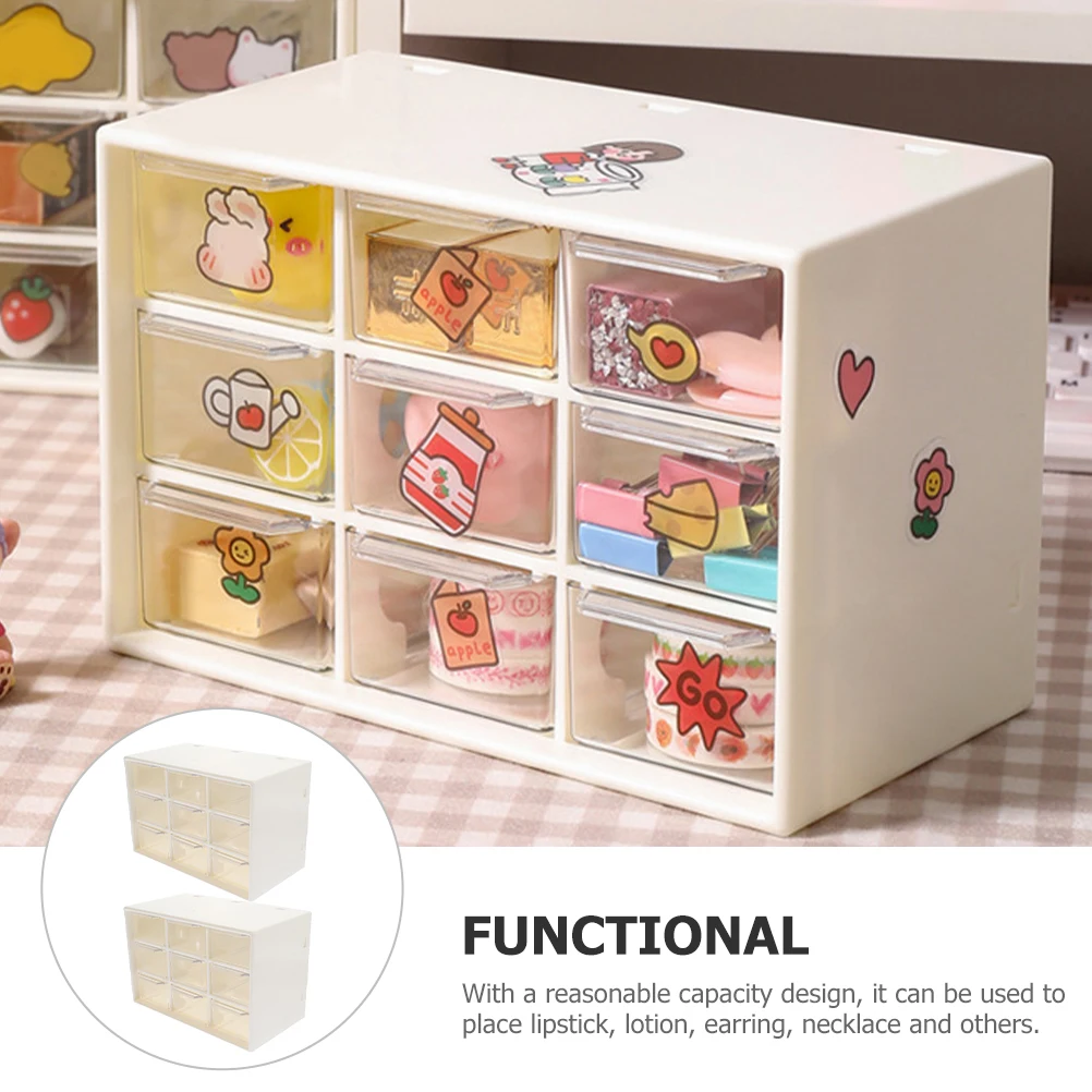 

2Pcs Multifunctional Drawers Storage Box for Office Stationery Makeup Desk ganizer Large Capacity Plastic Drawer