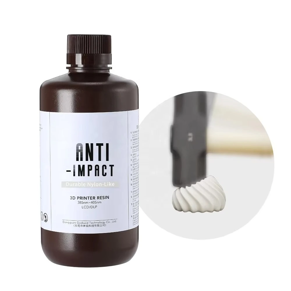 1kg Nylon-Like High Tough UV Photopolymer Resin Impact & Wear Resistant Liquid Fits 405nm LCD DLP MSLA 3D Printing Machines