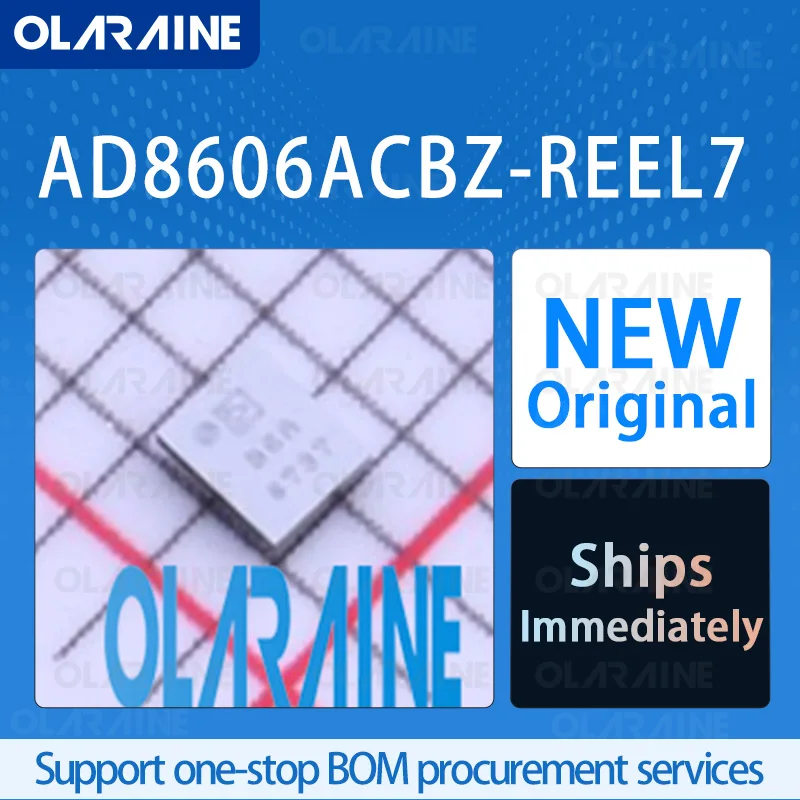 

1/5/10Pcs AD8606ACBZ-REEL7 WLCSP-8 original ic chip Precision amplifiers RoHS 2 Channel SR -5 V/us Vos -20 uV Ib -1 pA