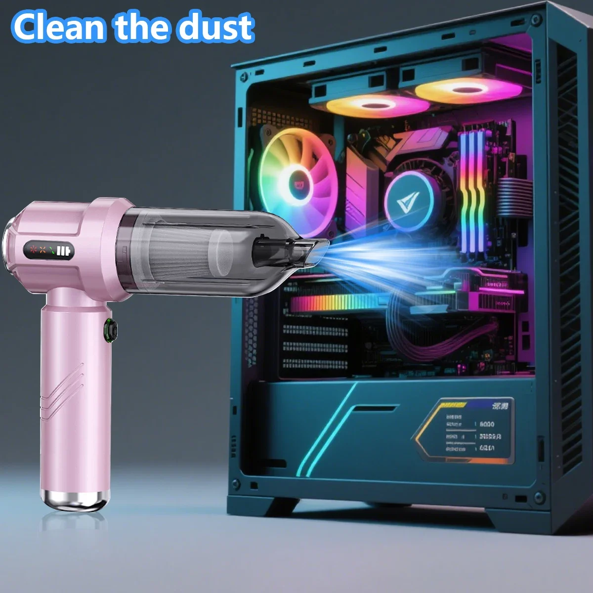 4-in-1 무선 자동차 진공청소기 |   18KPA(LCD 및 송풍기+팽창기 포함) |   자동차 디테일링/가정용/야외용 ETL 인증