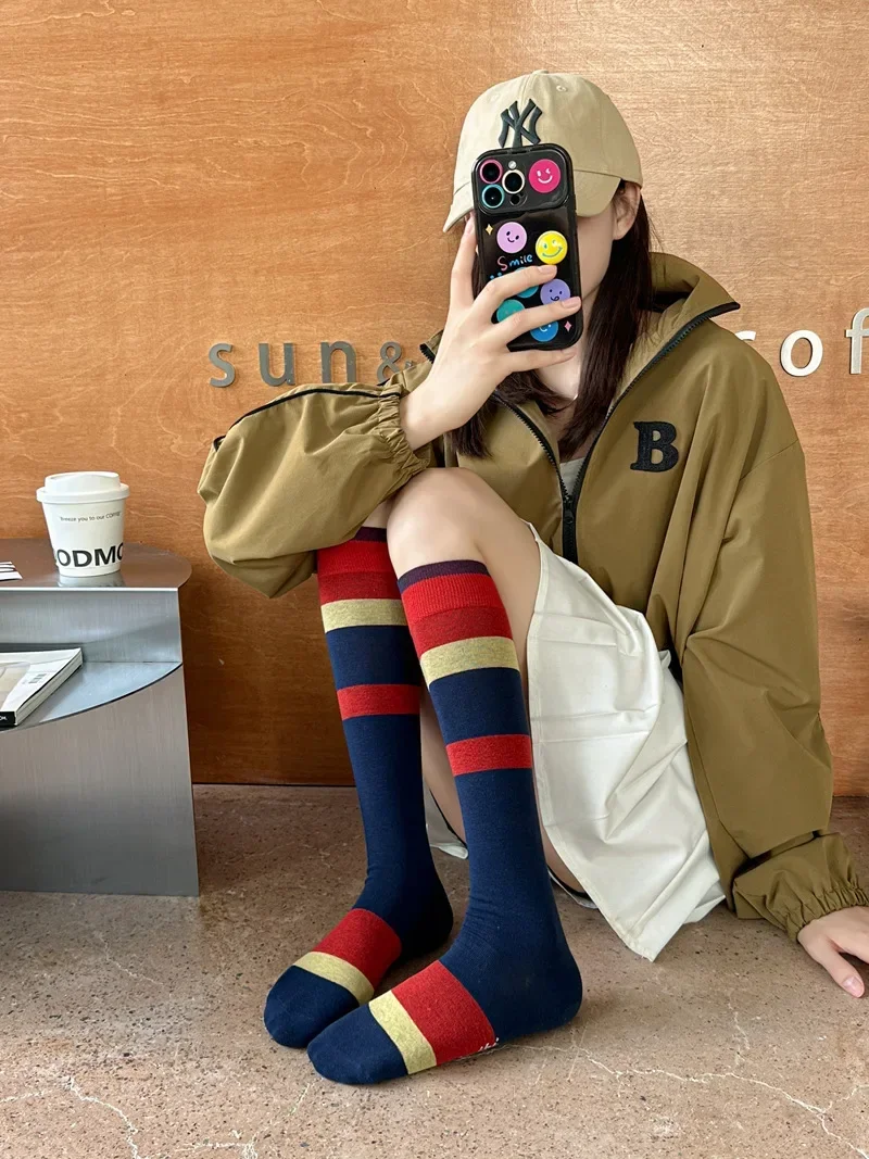 Modische koreanische Stil personalisierte Trend Damen Retro vielseitige Socken Kniestrümpfe – Detail 10