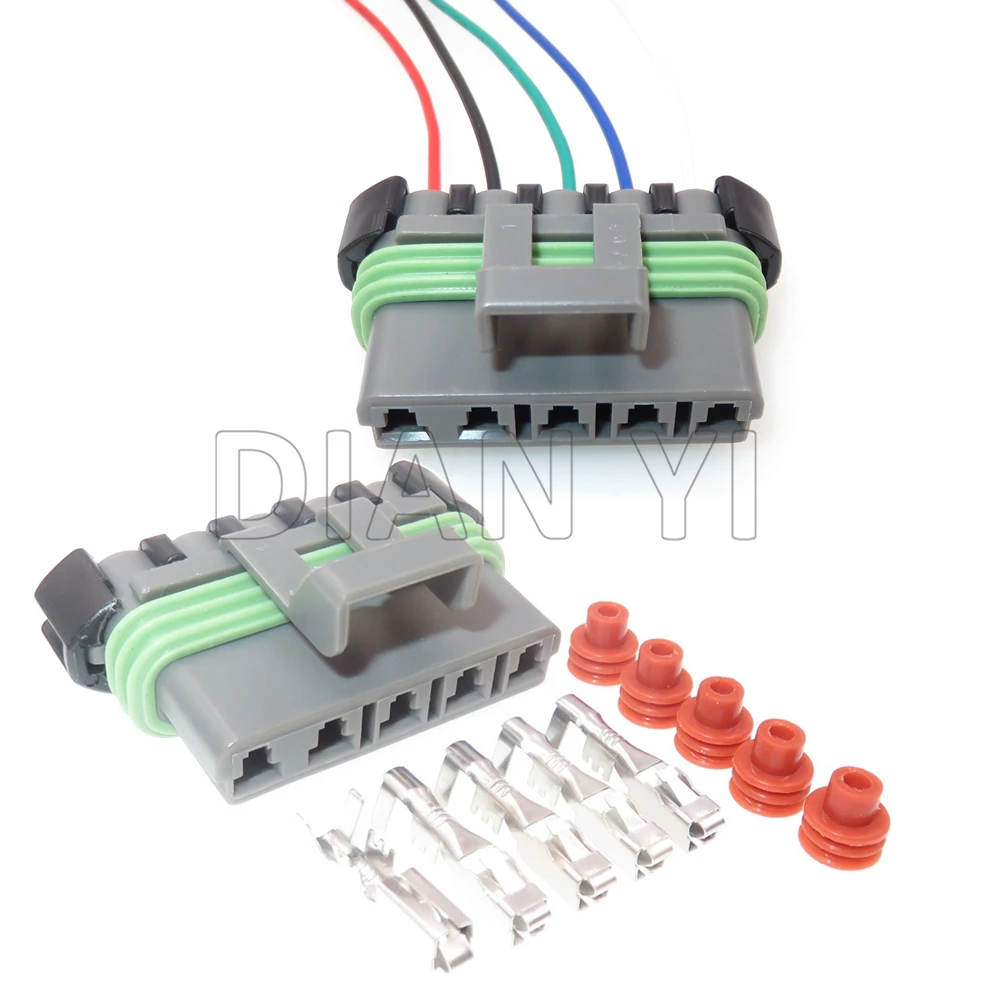 

1 Set 5 Way Starter Auto Plastic Housing Connector Assembly 12084891 Automobile Wire Socket Car Wiring Cable Adapter With Cables