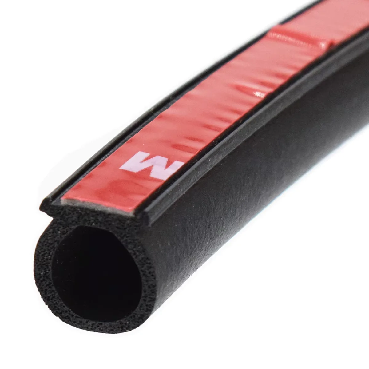 

D Shape EPDM Self-adhesive Sealing Strip Semi Circle Hollow Foam Soundproof Seal Door Windows Soundproofing Collision Avoidance