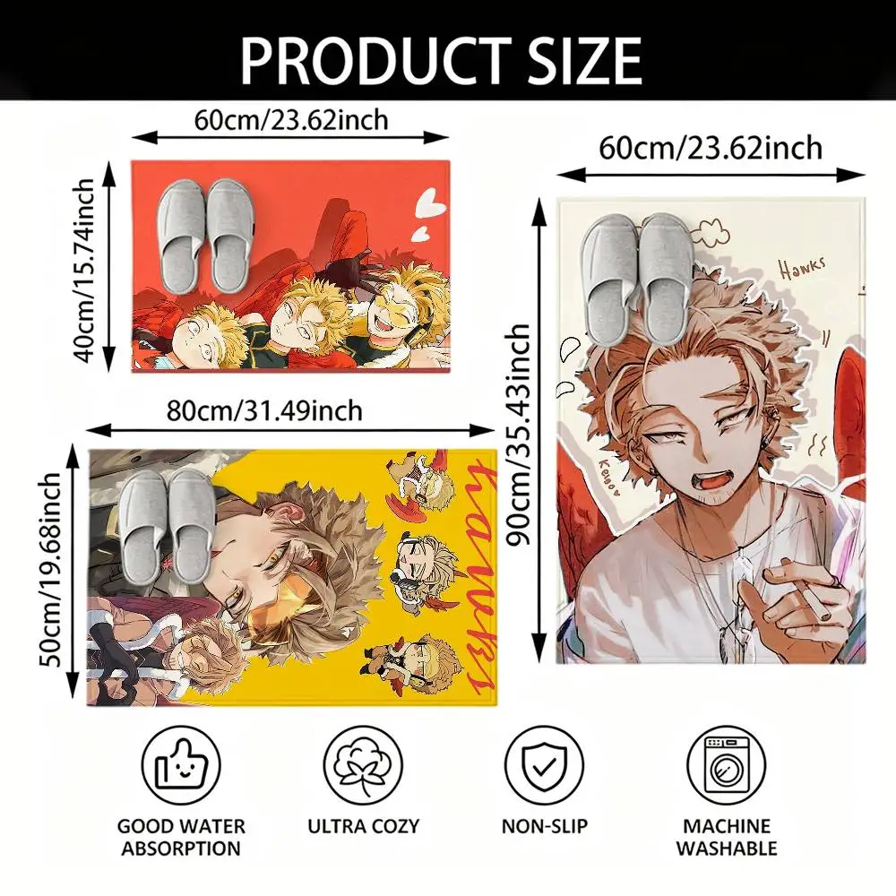 BNHA Hawks M-MHA Bedroom Decor Carpet  for Living Room Thick Plush Study Floor Mat Home Fluffy Soft Rug