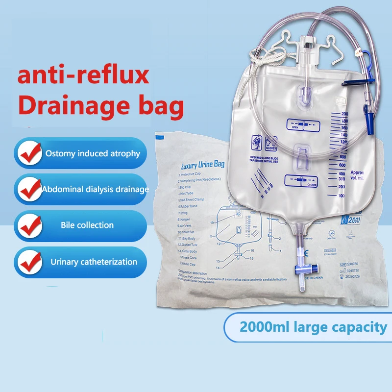 1Pcs Disposable In Vitro Drainage Bag Female Male Elderly Urinary Bag Medical PVC Pee Collector Use With Multiple Catheter