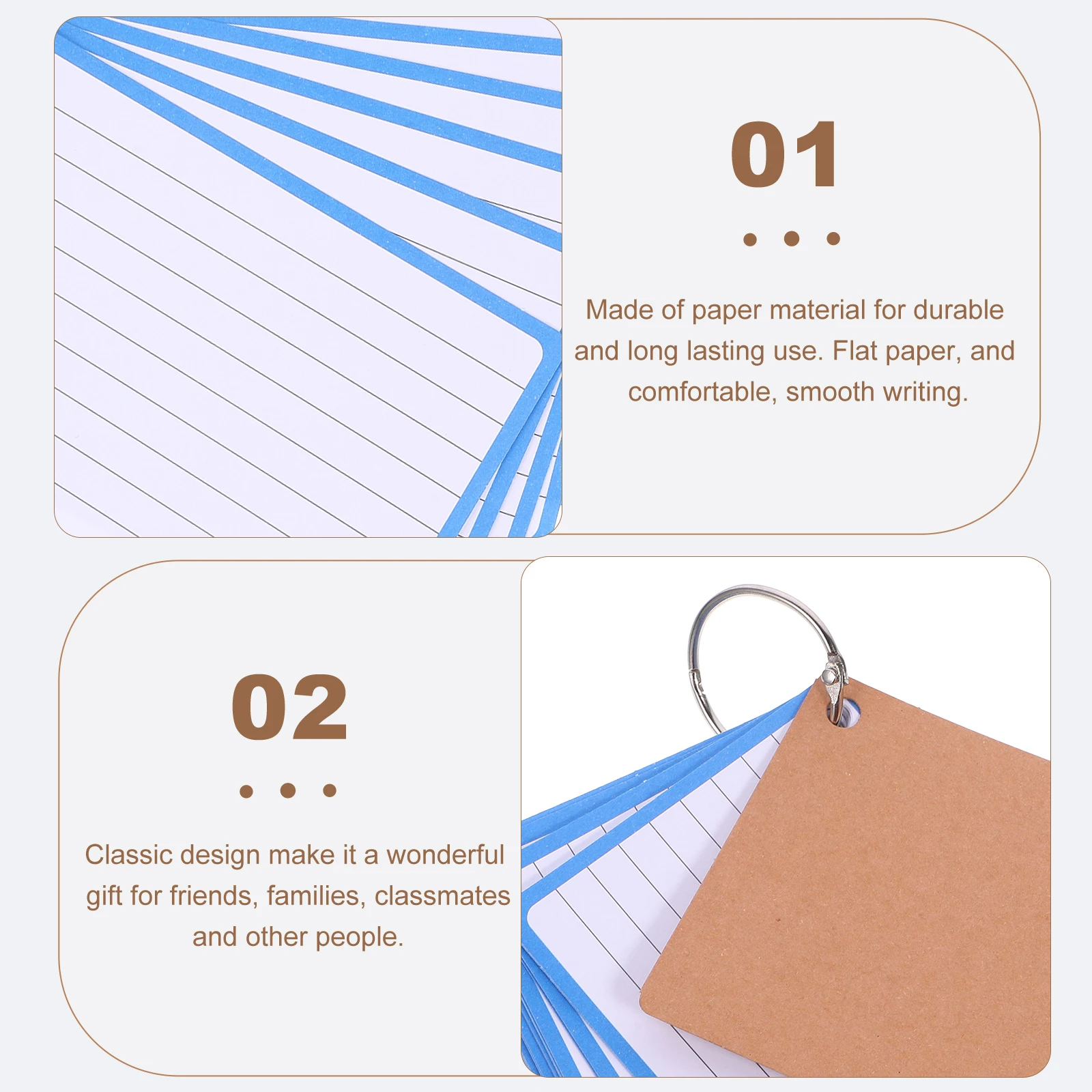 

2 Books Lined Flash Colorful Blank Colored Index Cards Portable Notepad For Daily Use Office Home Travel Small Thickened