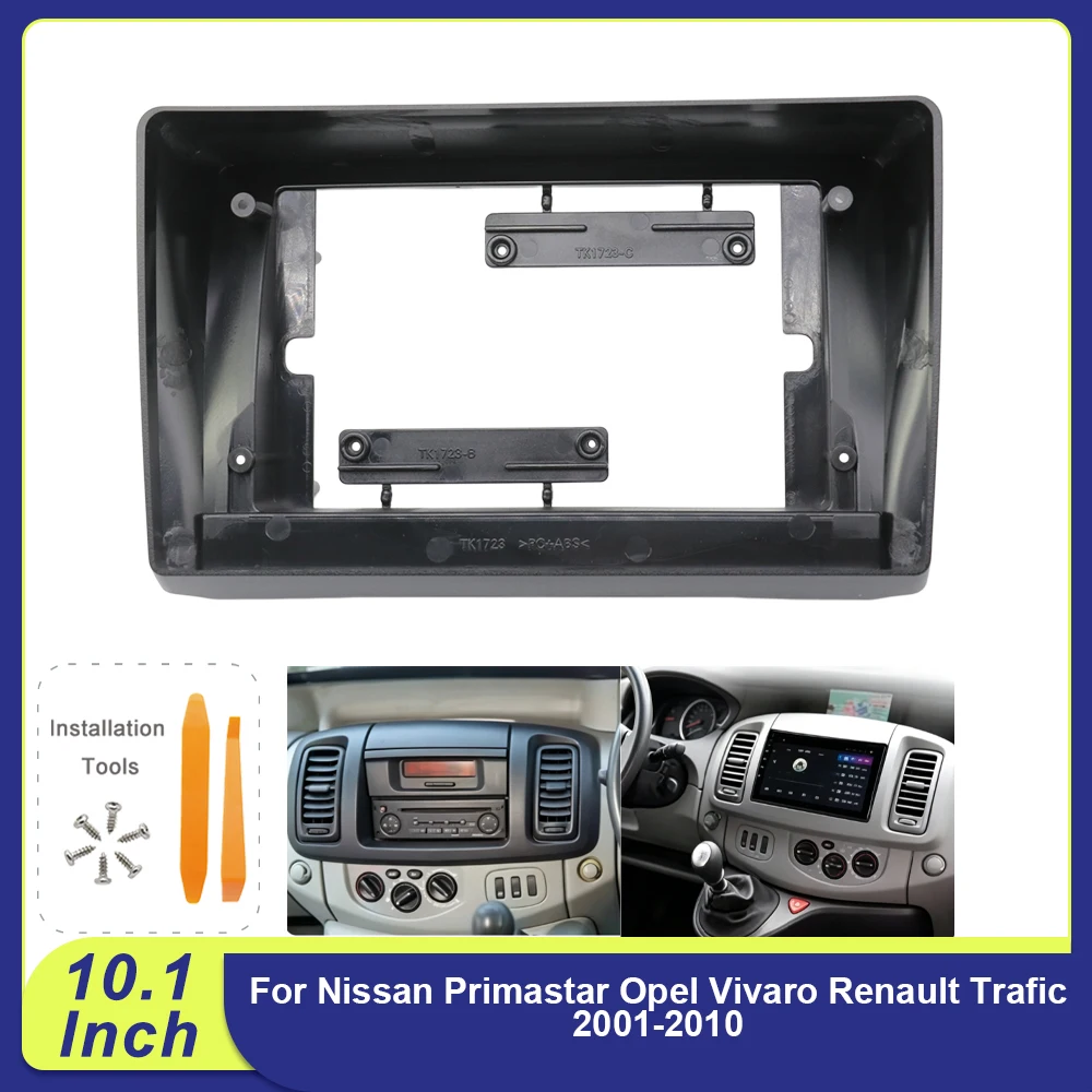 Plug And Play 10 Inch Radio Fascia Kit For Nissan Primastar Opel Vivaro Renault Trafic 2001-2010 Dash Panel