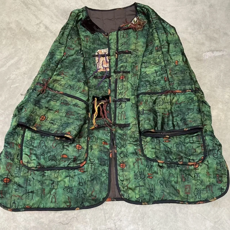 

Women Warm Mid-Length Silk Cotton Padded Jacket and Parkas New Winter Plus Size Vintage Long Sleeves Original Elegant Overcoat