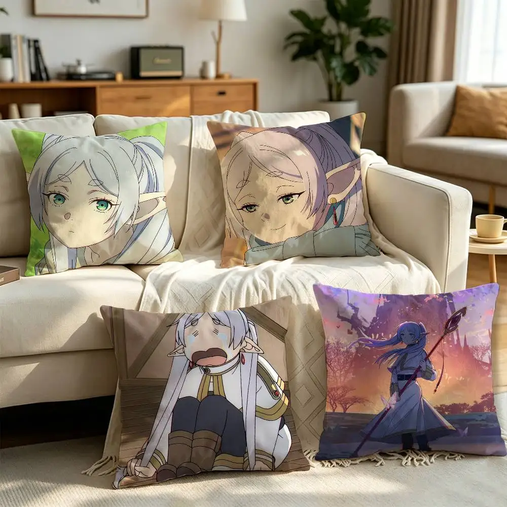 

S Sousou no F Frieren Frieren Pillow cover Soft Microfiber Pillowcase Home Sofa Decor Surprise Decorative printed.