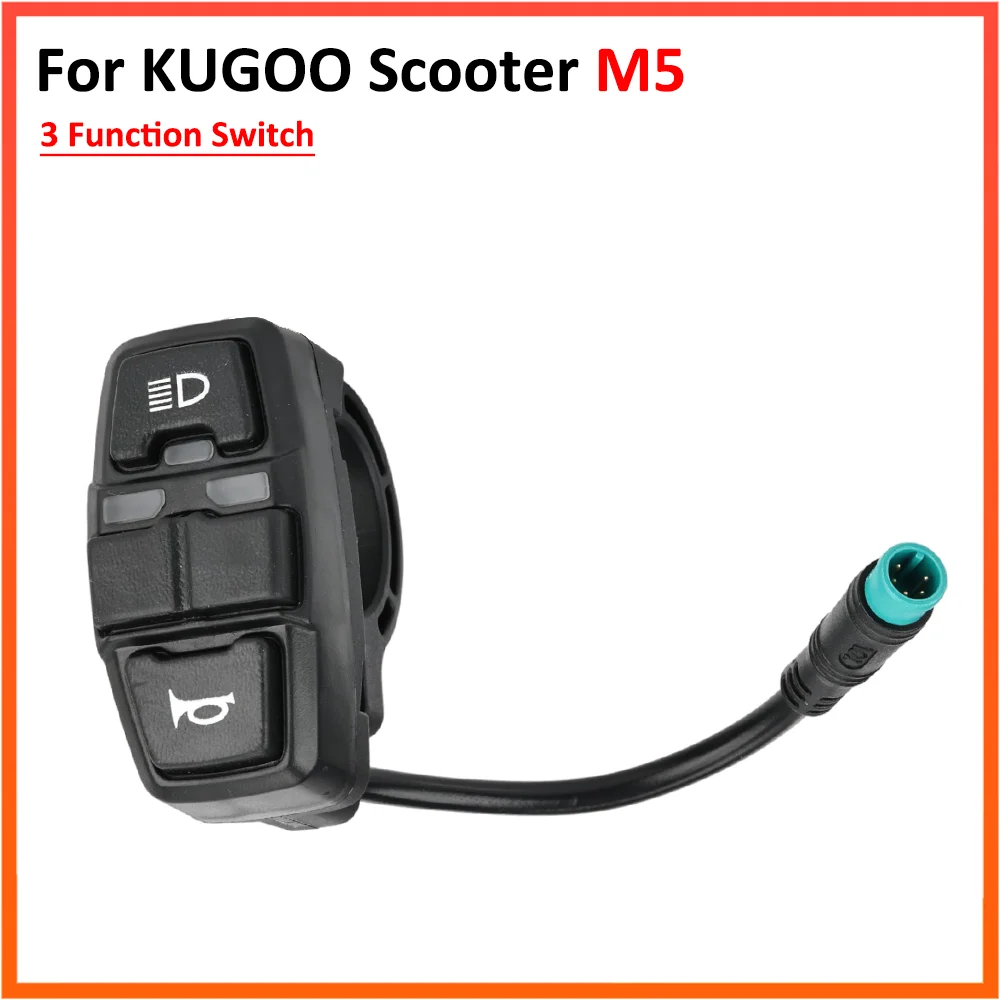 Three Function Switch For Kugoo M5 Electric Scooter Horn Headlight Steering Controller Key Switch Accessories