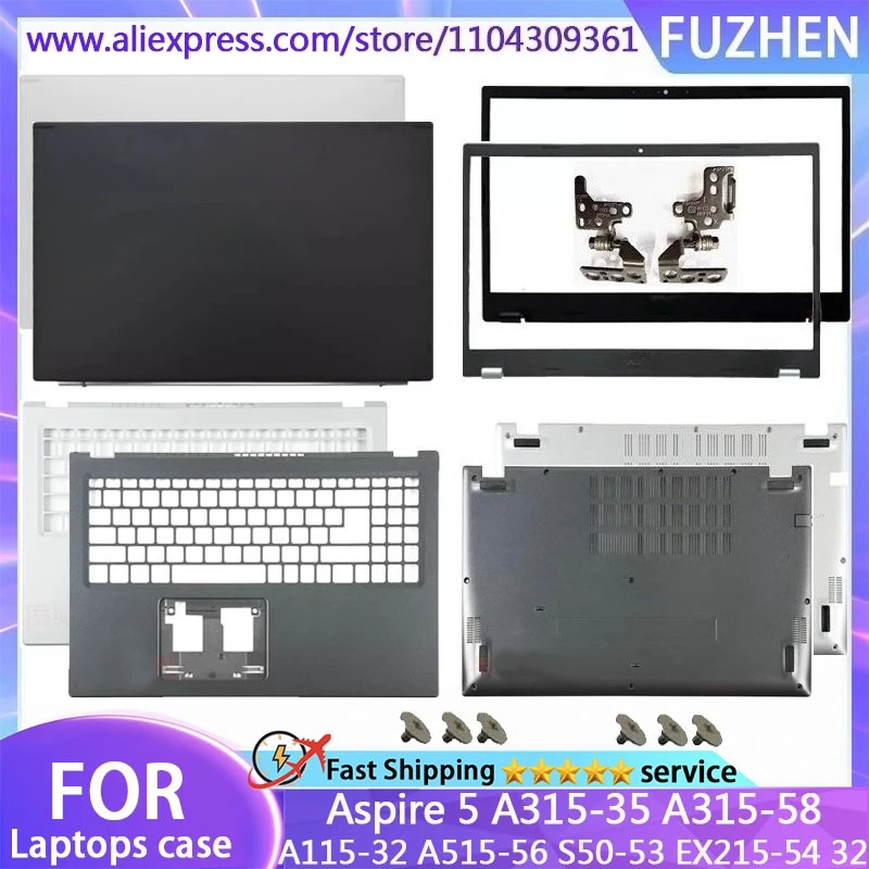For Aspire 5 A315-35 A315-58 A115-32 A515-56 S50-53 EX215-54 32 Laptop LCD Back Cover/Front Frame/Palm Rest/Bottom Cover/Hinge