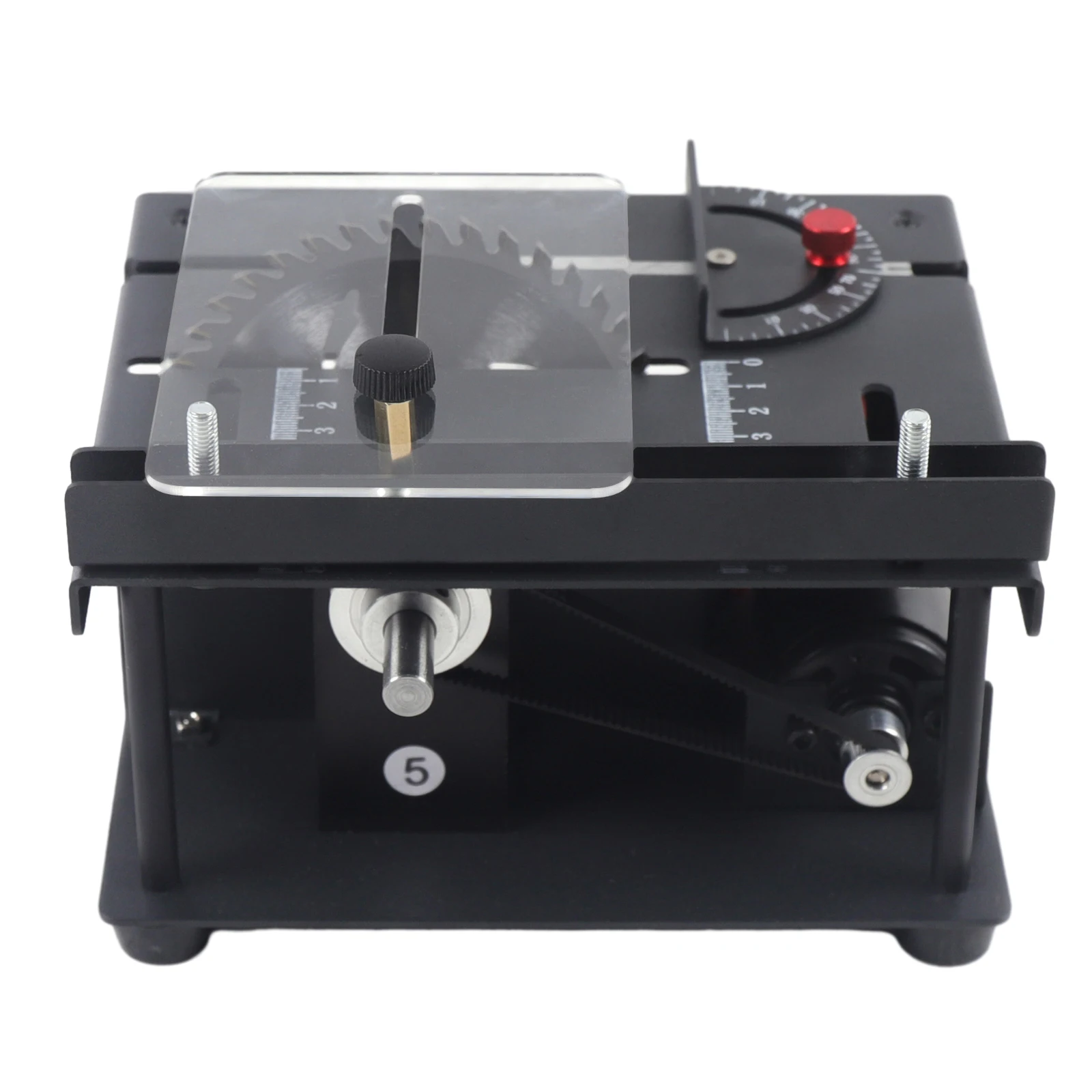 Black 200W Mini Table Saw Multi-Functional Cutting Bench With 7 Gears Adjustable Speed