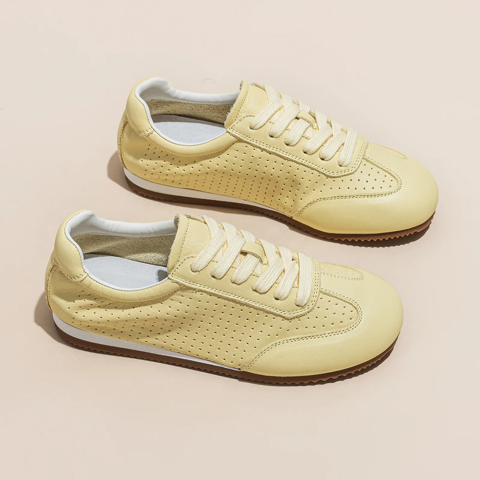 أحذية الجري الرياضية جلد البقر طبقة اصبع القدم سميكة الارتفاع زيادة تنوعا تنفس أحذية النساء عادية مجلس مريح #6