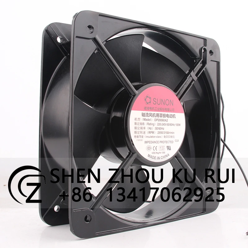 Case Fan for SUNON DP20060A2 200X200X60MM 20CM 20060 220/240V 100W Inverter High Airflow Cooling Fan