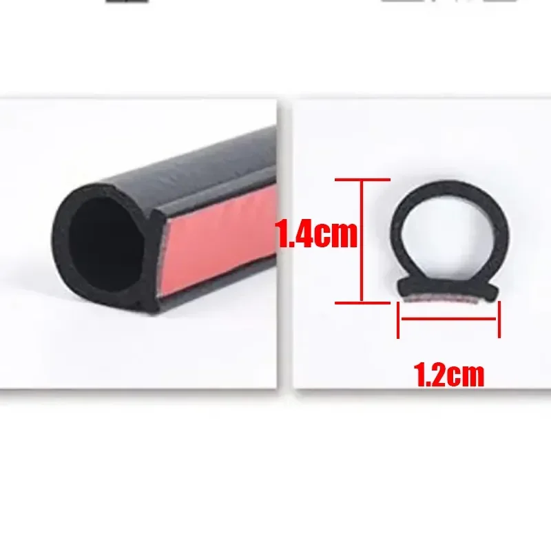 1-5m Car Dashboard Sealing Strip Universal Auto Sticker Rubber Seals Noise Insulation Car Door Hood Seal Strip Car Accessories