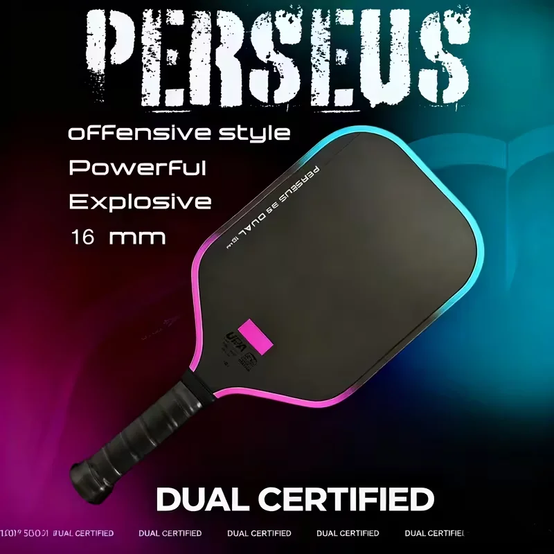 ペルセウス-3s-デュアル-プロフェッショナル-ピックルボール-パドル-t700-カーボンファイバー-マットテクスチャブレード、ppハニカムコア-強力なフィードバック