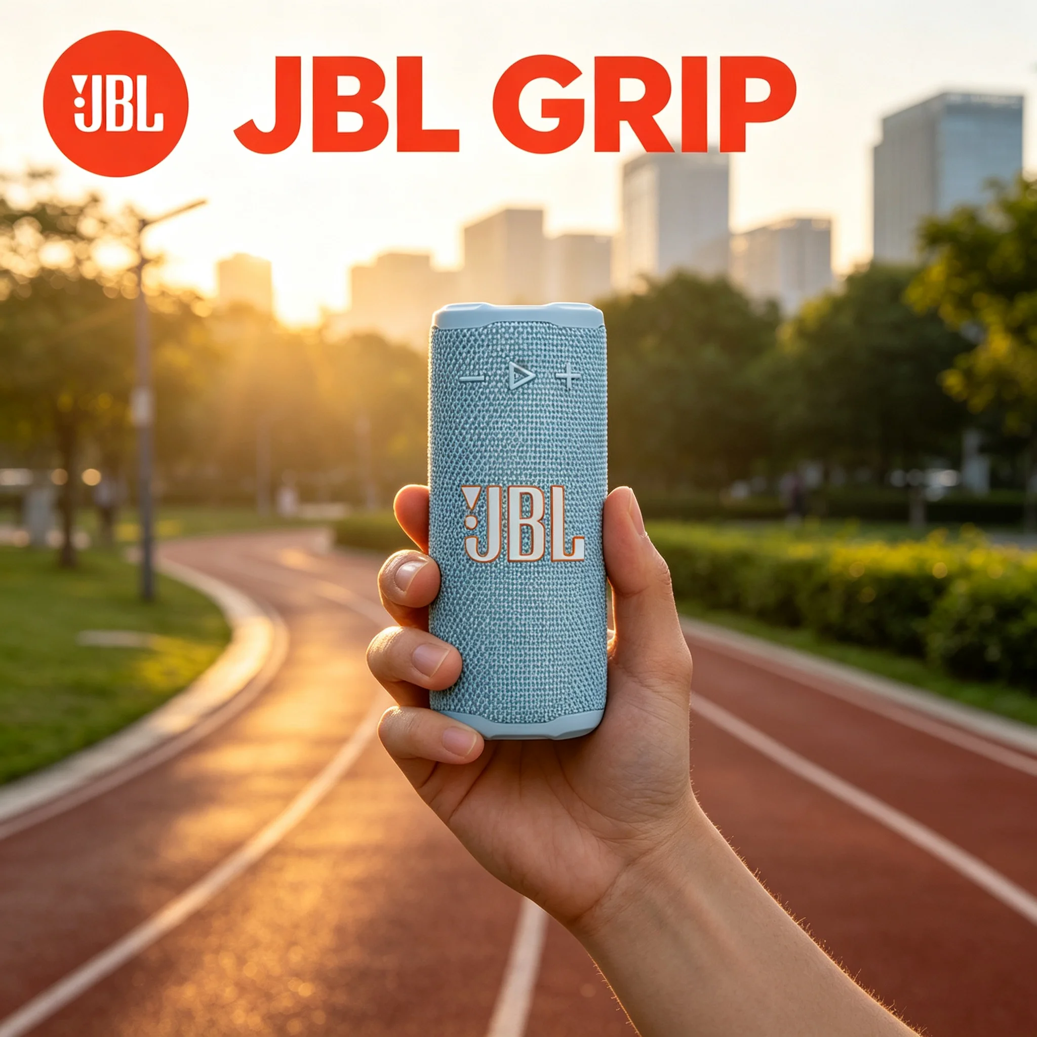 JBL GRIP Compact Bluetooth Speaker IP68 Waterproof AI Sound Boost Ambient Light for Beach Camping Outdoor Party Activity