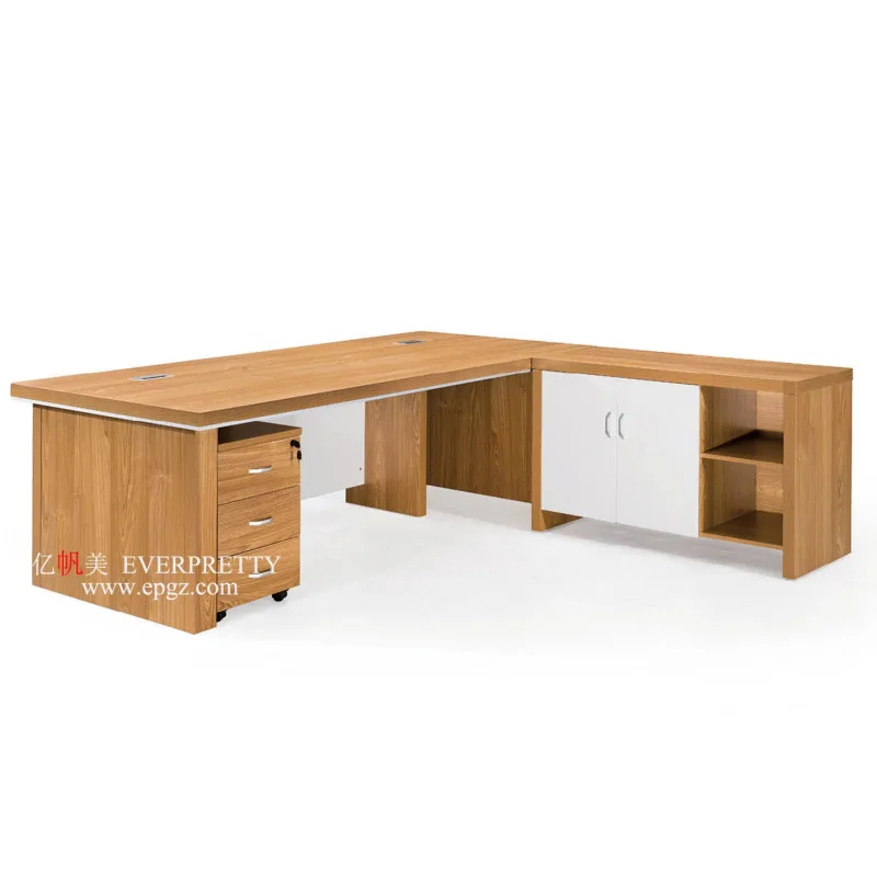 custom.Office Furniture Wooden Executive Desk L-shape Table Design Manager Luxury Working Table Computer Desk