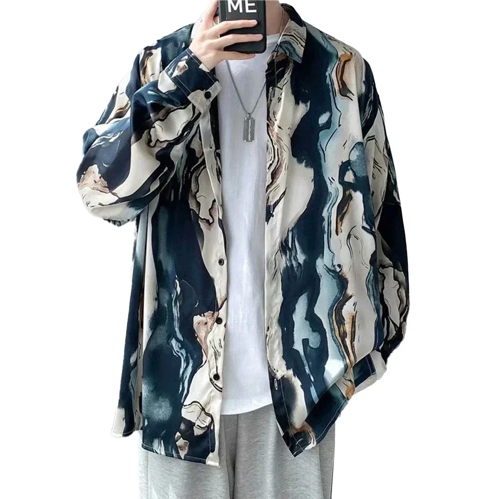 

2222White Korean Style Shirt Korean Style Long Sleeve Shirt Long Sleeve Long Sleeve Top Streetwear Fashion Applicable For Men