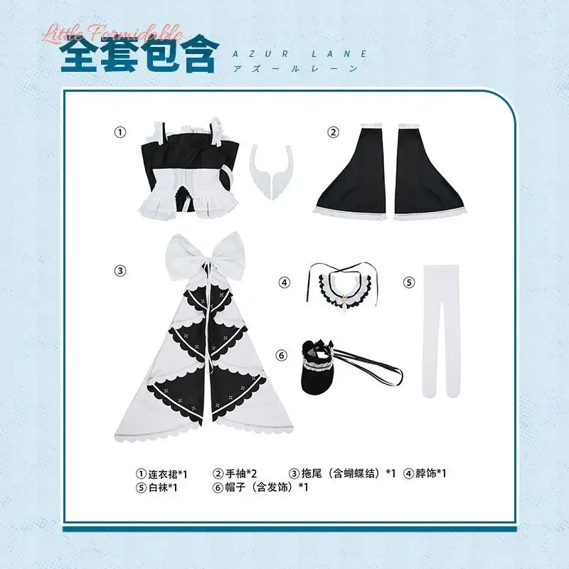 Azur Lane Pequeno Formidável ‌   Cosplay traje senhora real uniforme halloween carnaval festa de natal jogar papel roupas