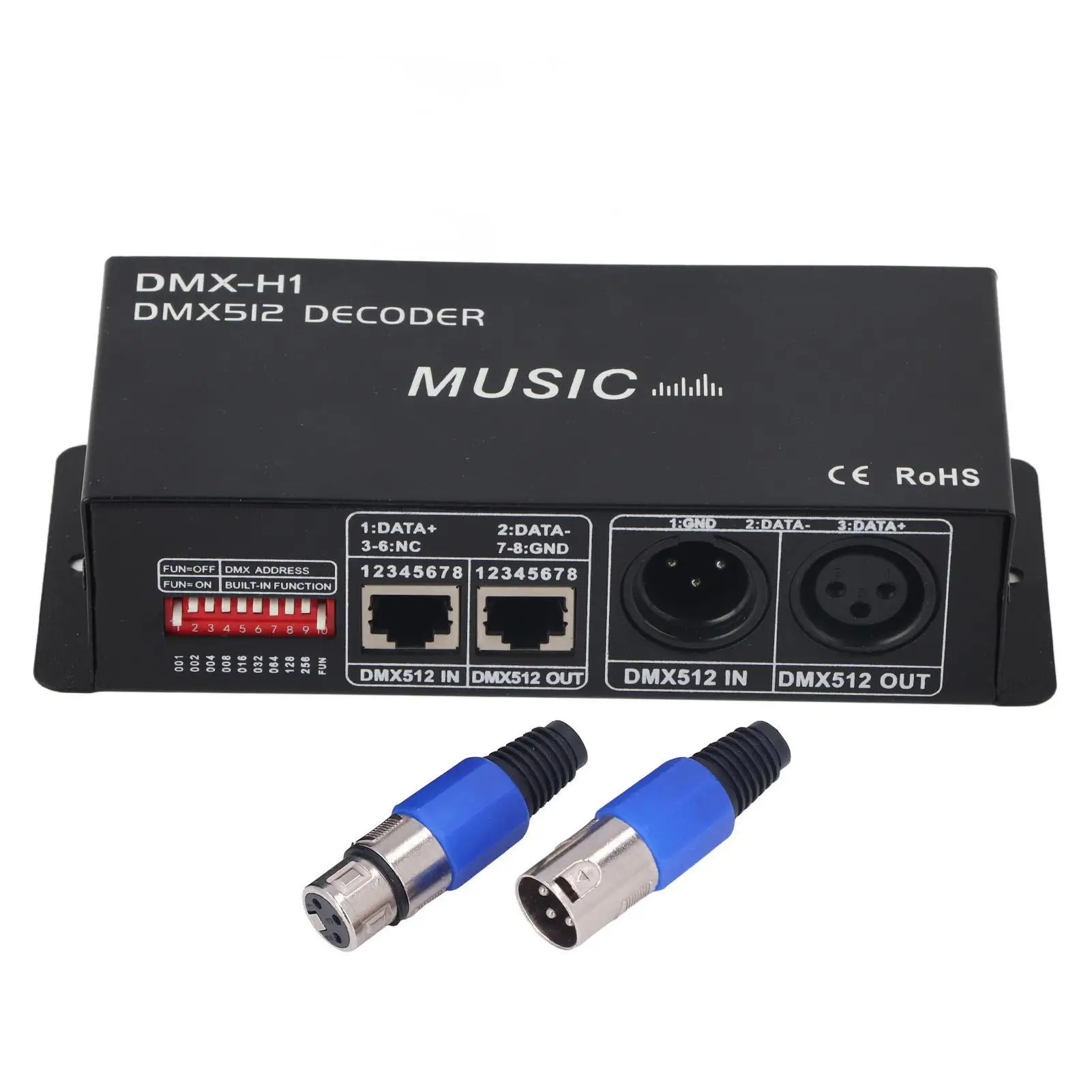 

3 Channel DMX RGB LED Decoder - Adjustable Design for hotels , for sober for bars , and Nightclubs