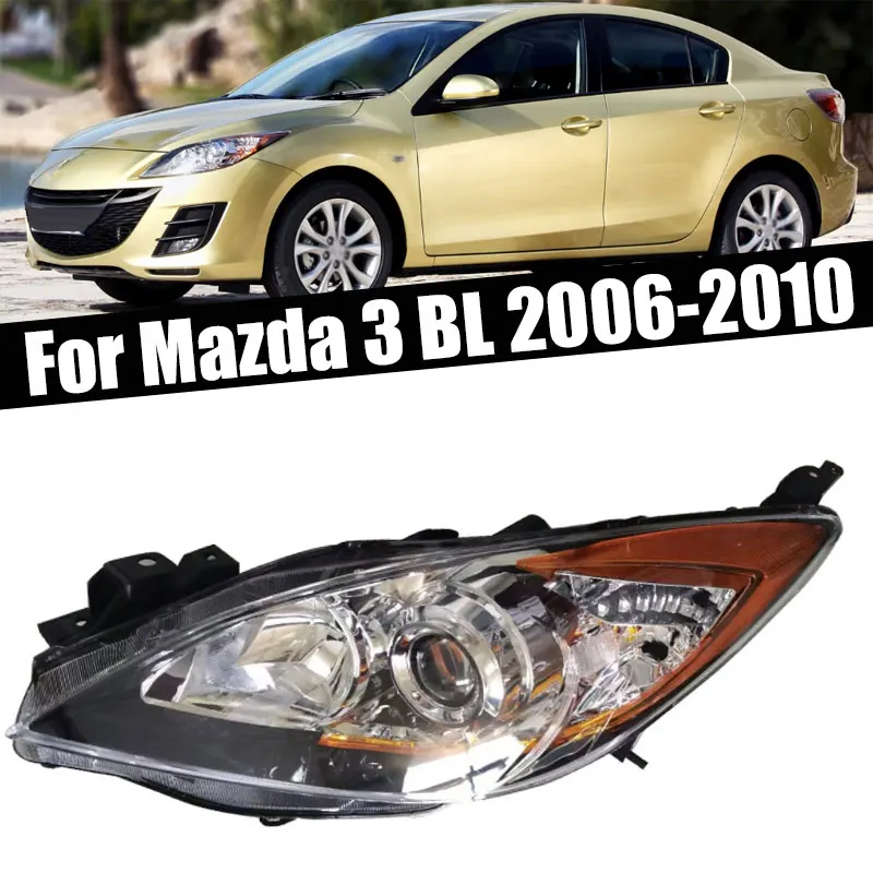 Car Accessories Headlight For Mazda 3 BL 2006 2007 2008 2010 Front Bumper Headlamp Driving Light Signal Lamp Housing Withou Bulb