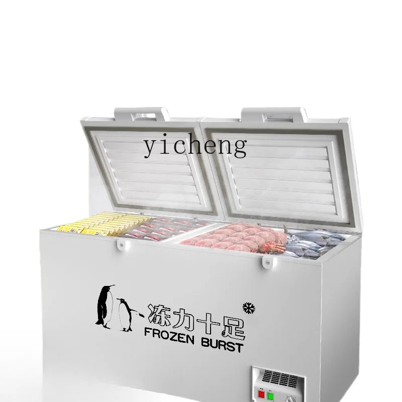 Tqh Freezer Commercial Large Capacity Fresh-Keeping Frozen Dual-Use Horizontal Refrigerator Refrigerated Display Cabinet