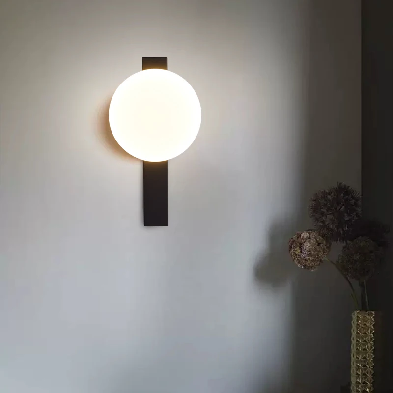 

Modern Minimalist Wall Lamp Nordic LED Wall Sconce Light For Living Room Hotel Bedroom Home Decor Plastic Ball Light Fixtures