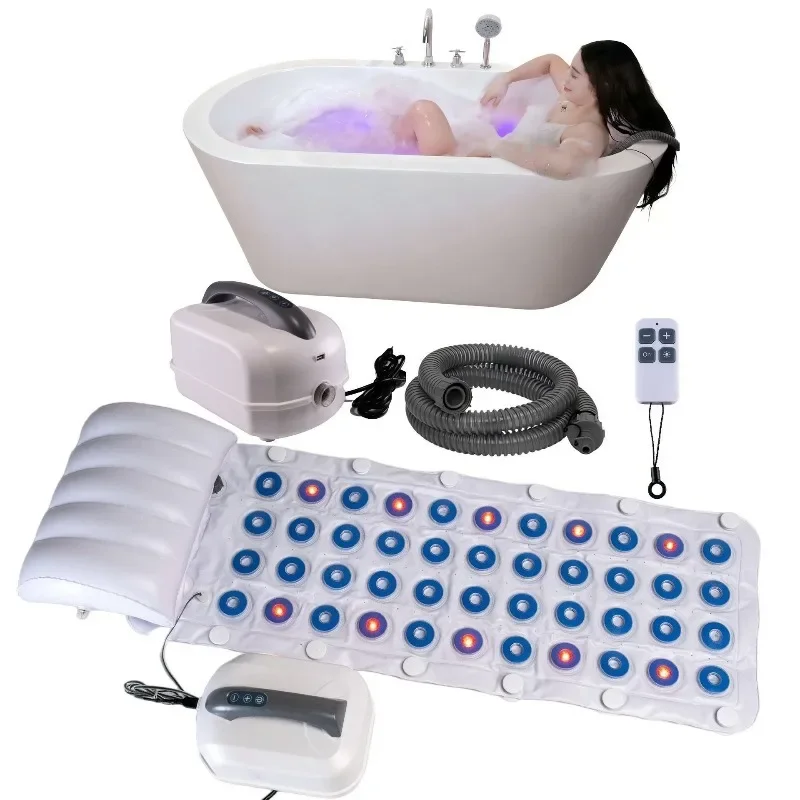 Bubble massage bath mat colorful, silent spa machine with light
