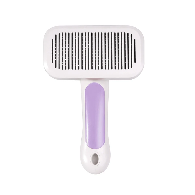 Pet Self Cleaning Slicker Brush For Shedding & Grooming Long Short Haired Dogs, Cats Retractable Brush