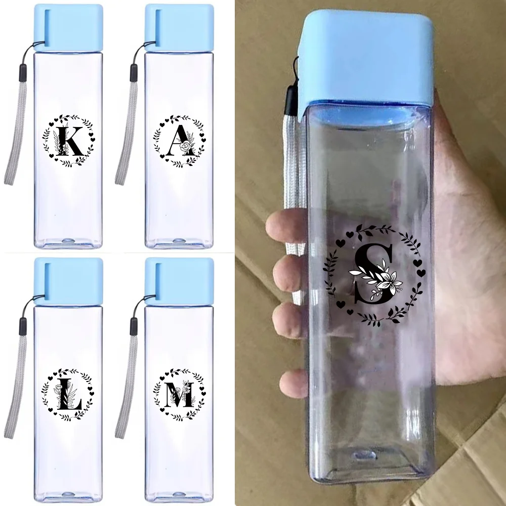 

Portable Sports Water Cup Daily Large Capacity Household Water Jug Durable Milk Storage Cup Unisex Garland Letter Pattern