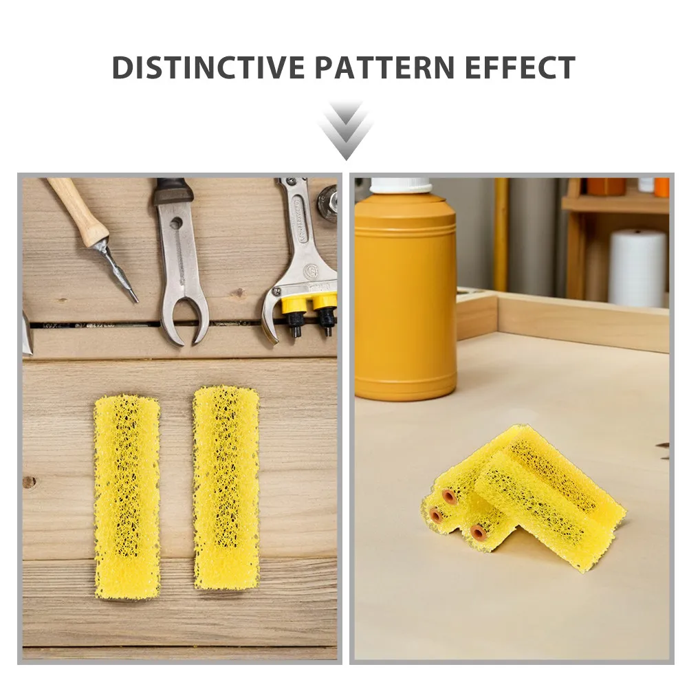 40Pcs Wall Paint Roller Sponge Texture Roller Elastic Design Pattern Paint Brush for Decorative Wall Coating Sponge Dauber