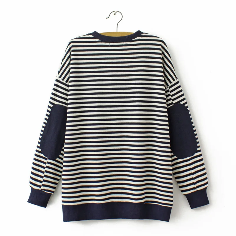 New 2023 Ladies Spring Autumn Plus Size Tops For Women Large Size Long Sleeve stripe Blouse T-shirt 3XL 4XL 5XL 6XL