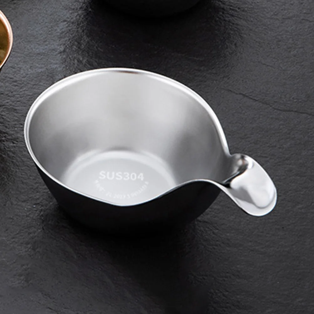 

1pc Stainless Steel Sauce Container Small Condiment Bowl For Dipping Vinegar Soy Sauce Salad Dressing Reusable Dip Dish Kitchen