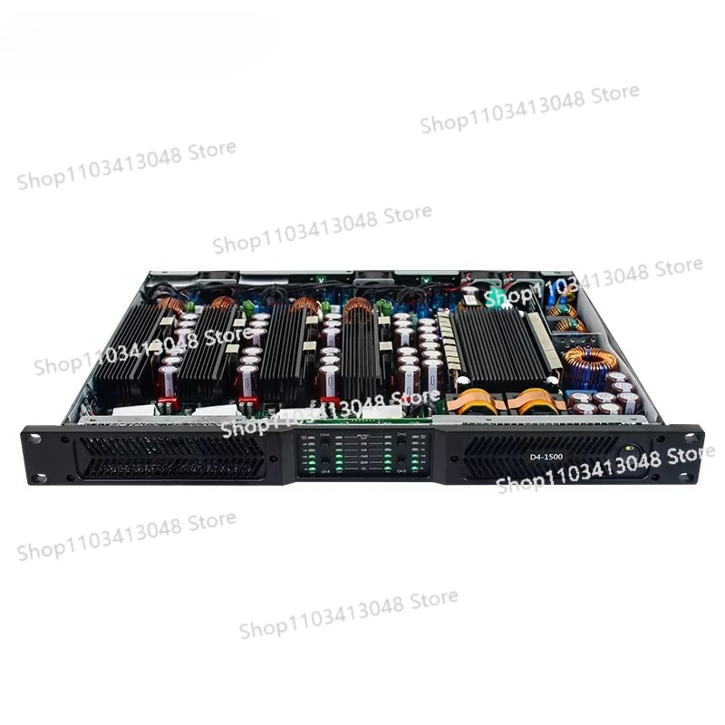 

D4-1500 Class D 4 Channel 2 Ohm 3000 Watt Power Amplifier Powerful Digital Input and Output Module