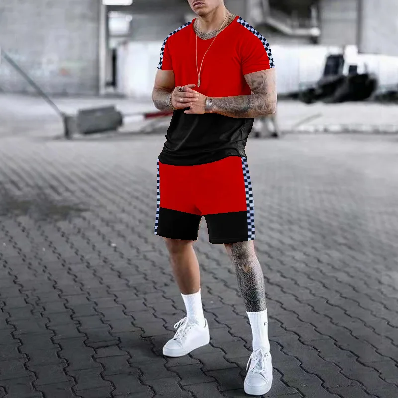 

T-shirt Shorts outfits Sets Streetswear Male Tshirt Set Summer Beach Luxury 3D Printing Men Tracksuit Men's Oversized Clothing