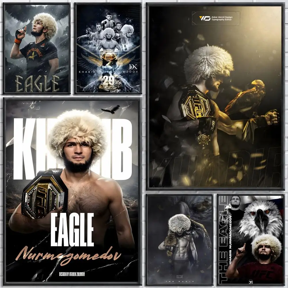 Athlete Khabib Nurmagomedov   Print Wall Art Pictures Canvas Painting Living Room Bedroom Home Decor Poster