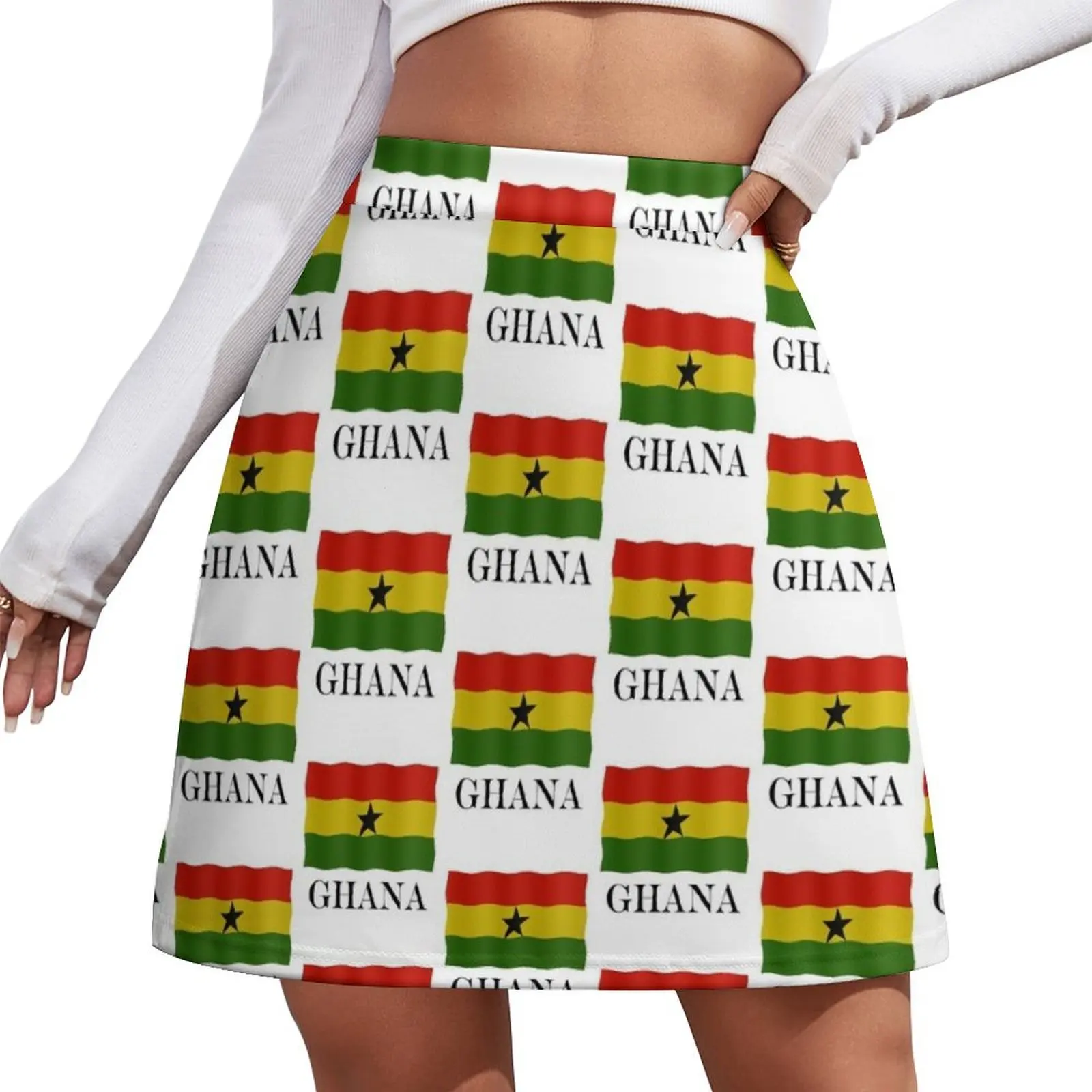 Ghana flag Mini Skirt clothes for women korean clothes ladies skirt set