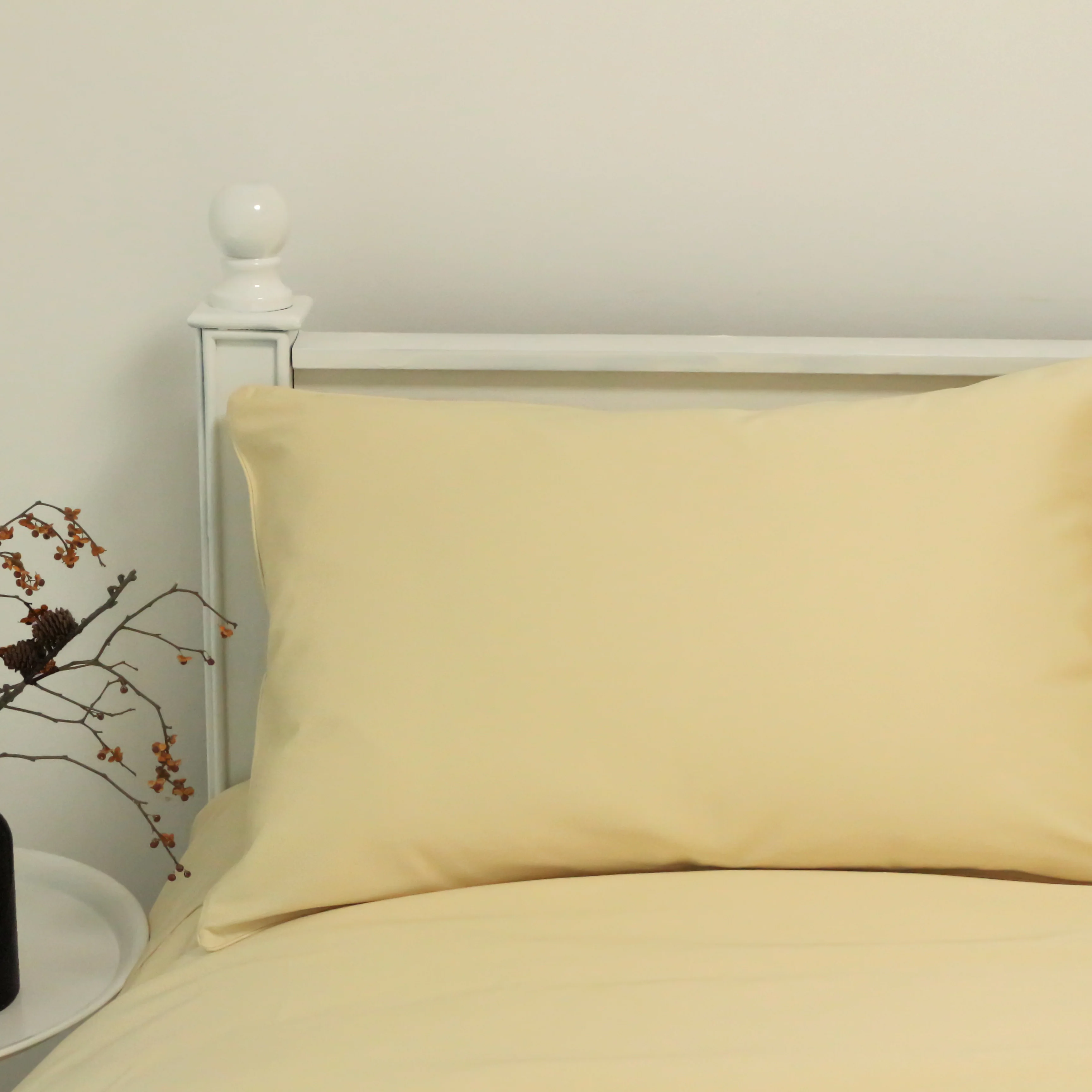 

Ready to Ship Fixed Sizes Luxury Bedding Silky 65% Bamboo 35% Cotton Duvet Cover Sheet Set Butter Color