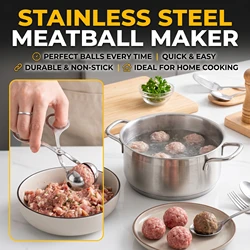 Meat Ball Maker Tool Stainless Steel Clip Round Rice Ball Shaper Spoon Meatball Making Mold Non Stick Stuffed Kitchen Gadget
