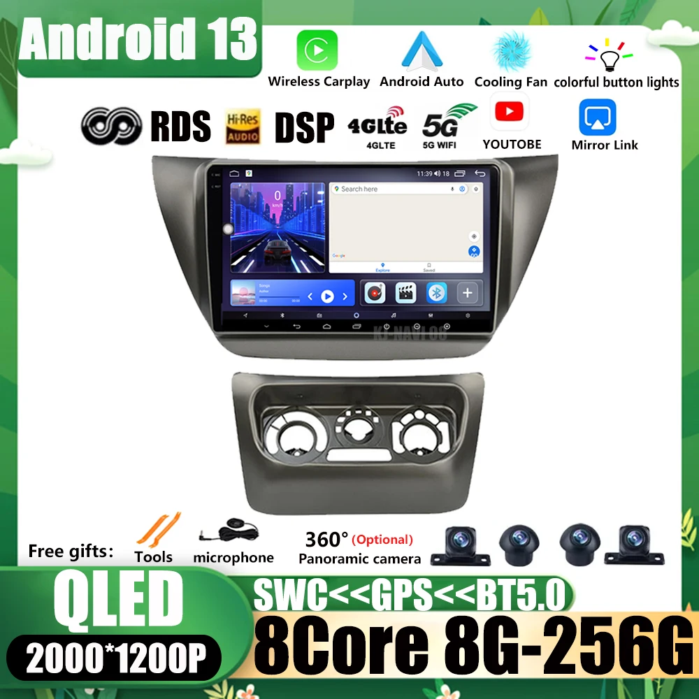 

Android 13 Car Auto Radio Stereo DSP For Mitsubishi Lancer IX 2006-2010 4G Lte Mirror Link Auto Bluetooth Android Auto Carplay