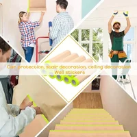 Pre-Taped Masking Paper Wall Treatment Covering For Painting Spray Masking Protective Paper Car Beauty Paint Masking Craft Paper 4