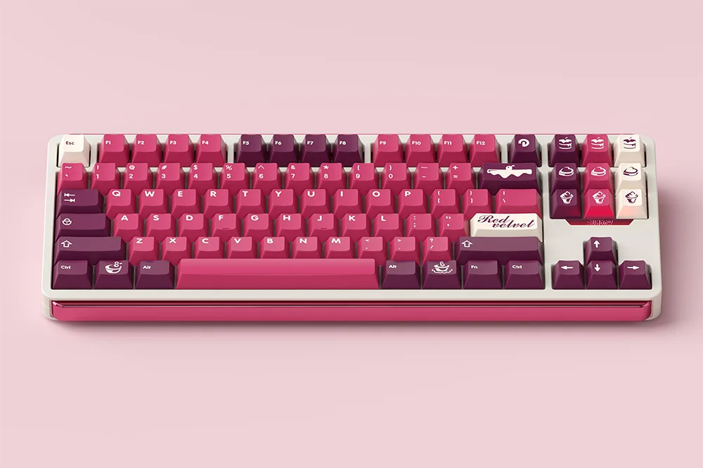 Imagem -05 - Domikey-x Zero g Red Velvet Keycap Grupo Abs Doubleshots Cherry Perfil para Teclado 87 Tkl 104 Ansi Xd64 Bm60 Xd68 Bm65