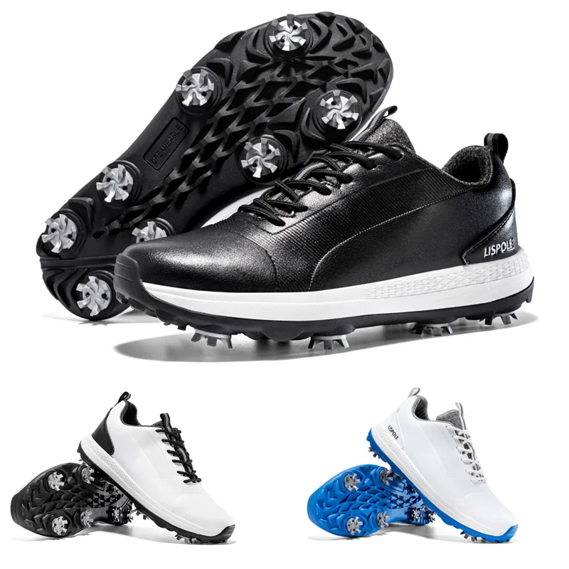 

Обувь для гольфа, мужские водонепроницаемые кроссовки с шипами для гольфа, профессиональная нескользящая обувь для гольфа, кроссовки, роскошная спортивная обувь