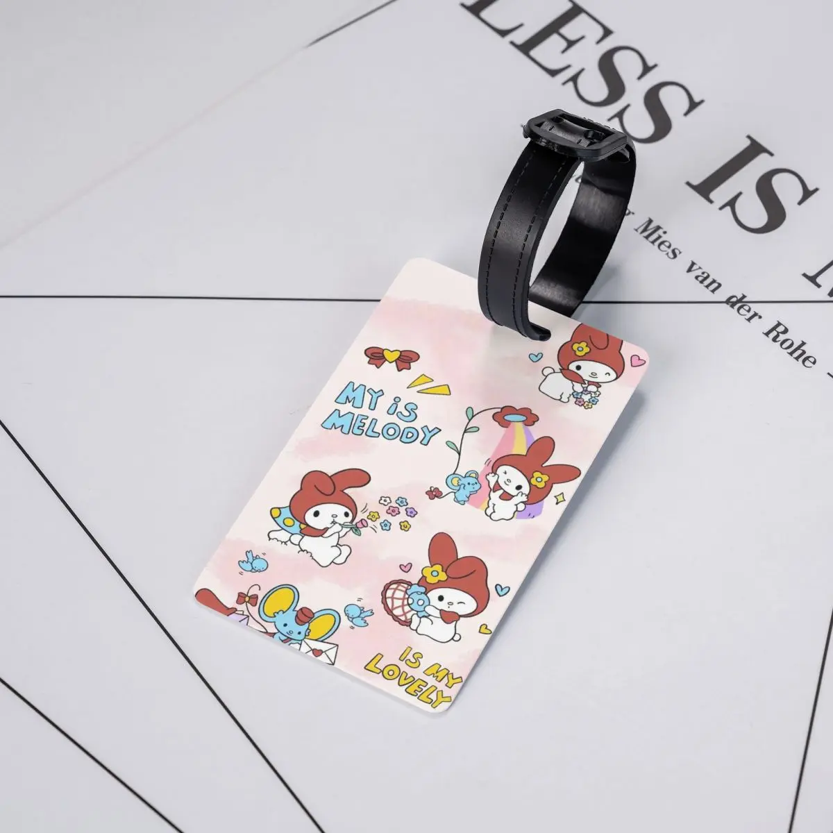 Custom Cartoons Melody Luggage Tag Travel Bag Suitcase Privacy Cover ID Label
