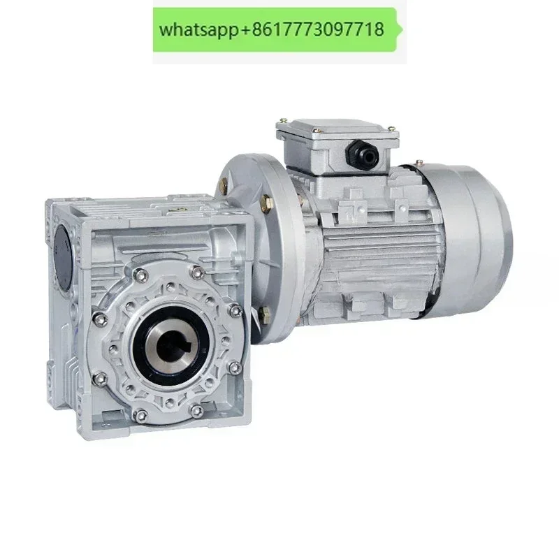 Customized nmrv reducer with motor, small worm gear reducer RV30 turbine worm three-phase vertical 380V reducer