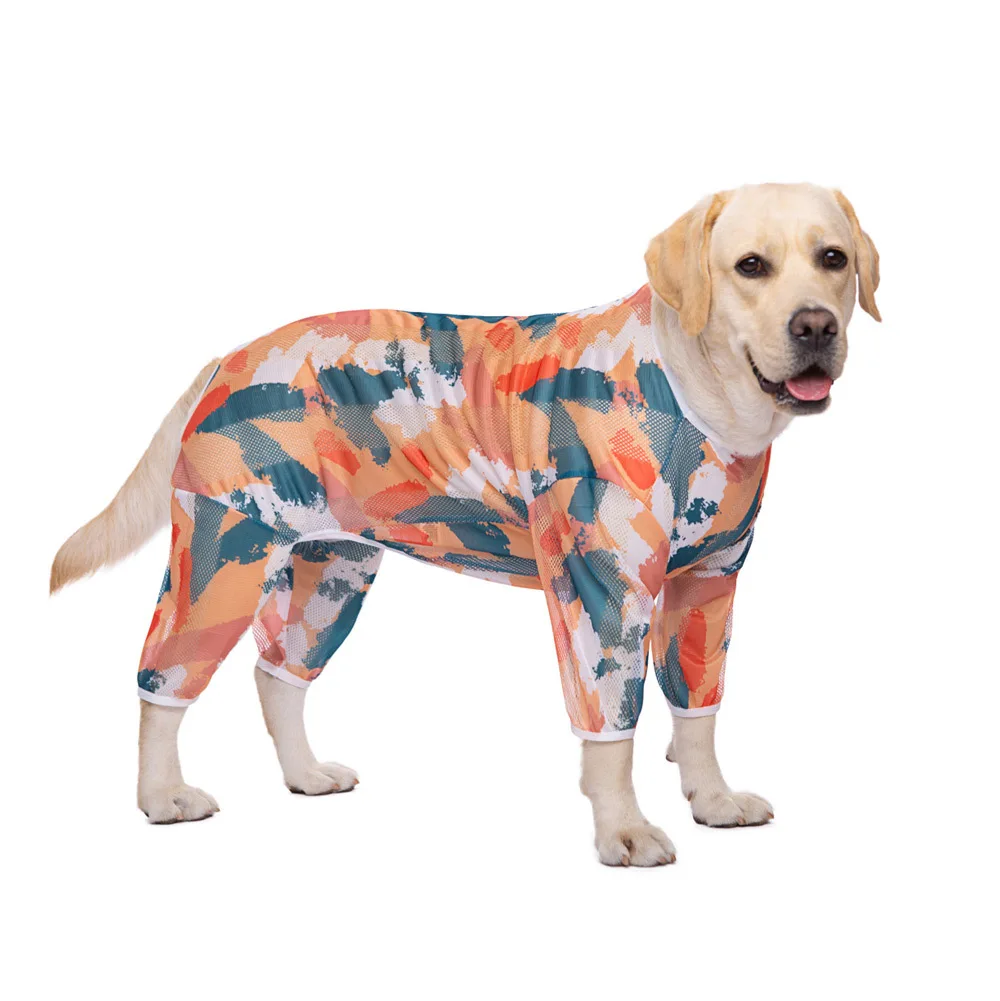 Lightweight Recovery Surgery Recovery Suit for Large Medium Dogs Camouflage Quick Dry Dog T-Shirts Bodysuit PJS