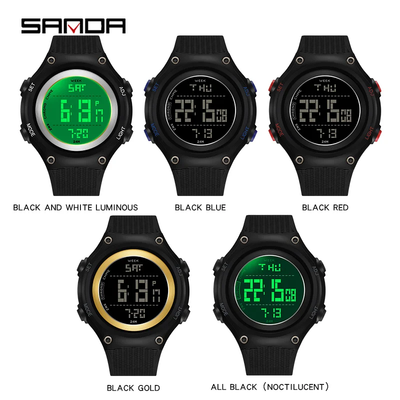 Sanda 2141 Top-Marke 2023 Outdoor-Sport Herren uhren Multifunktions wasserdichte digitale Herren uhr Chronograph Relogio Masculino