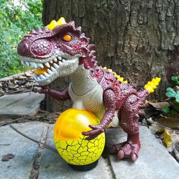 New Electric Walking Dinosaur Toys Kids Walk Sounds Animals Model Toys with Music Light Dinosaur egg for Children