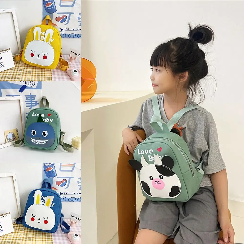 

Fashion Birthday Gifts Cartoon Kids Schoolbag Rabbit Canvas Kindergarten Schoolbags Shark Mini Cute Backpack For Girls Boys